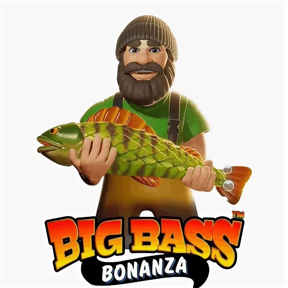 The friendly angler character holding a large green fish
