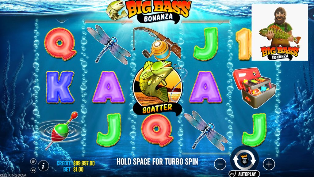 Mobile view of the fishing game lobby with the scatter symbol in the centre