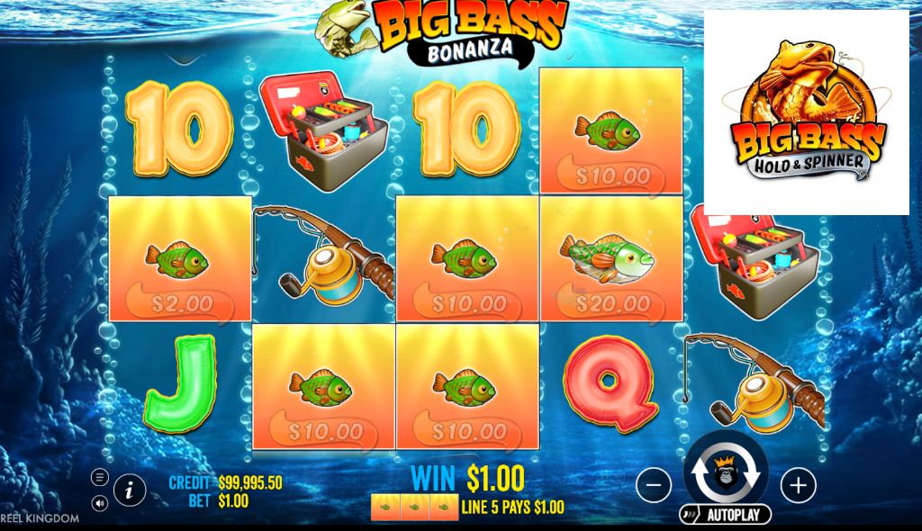 Fishing game screen showing the place your bets stage with rod symbols